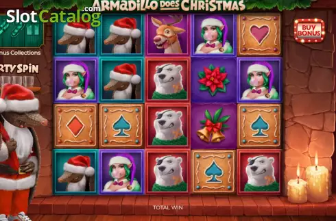 Game screen. Armadillo Does Christmas slot
