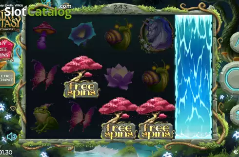 Free Spins Win Screen. Fairy Fantasy Exotic Wilds slot