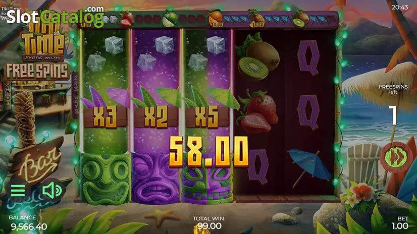 Tiki Time Exotic Wilds Free Spins