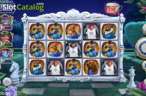 Reels screen. Alice’s Mad Fortune slot