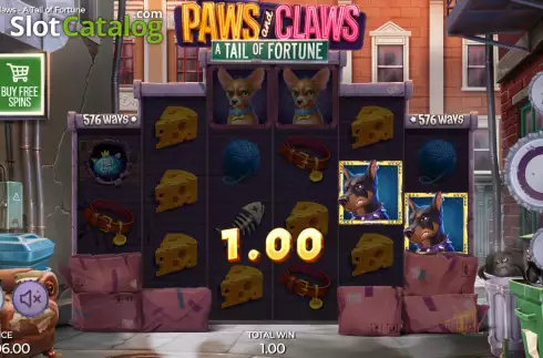 Écran3. Paws and Claws: A Tail of Fortune Machine à sous