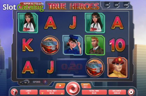 Win screen 3. True Heroes slot