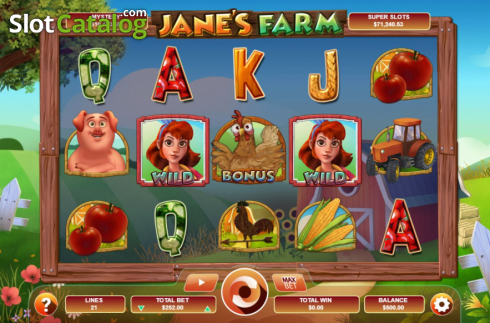 Reel screen. Jane’s Farm slot