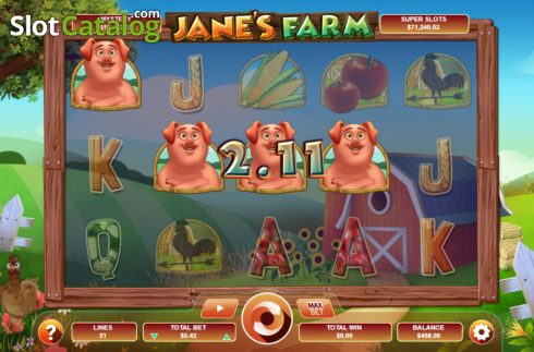 Win screen 2. Jane’s Farm slot