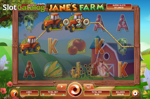 Win screen 3. Jane’s Farm slot