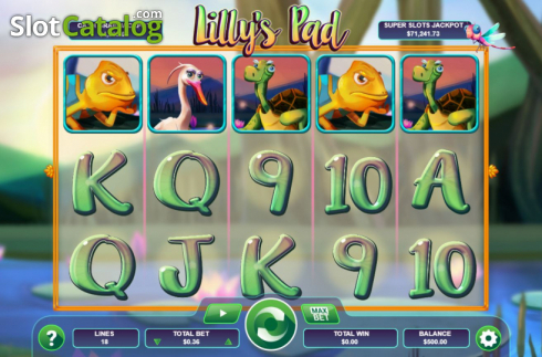 Reel screen. Lilly's Pad slot