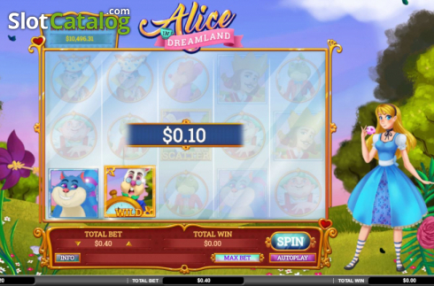 Win screen 1. Alice in Dreamland slot