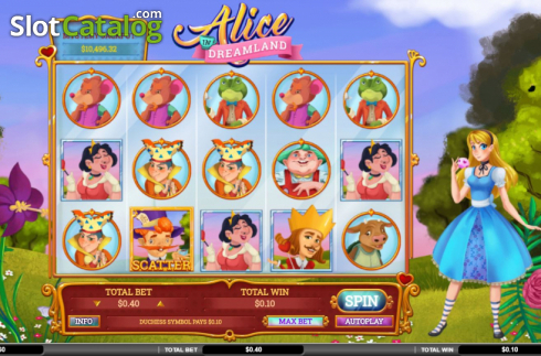 Win screen 2. Alice in Dreamland slot
