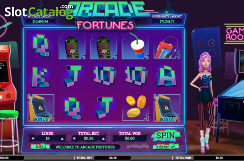 Bildschirm2. Arcade Fortunes slot