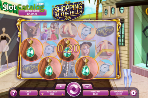 Win screen 3. Shopping in the Hills slot