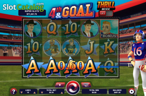 Win screen 1. 4th and Goal slot