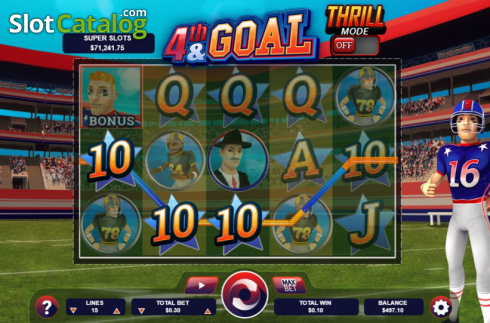 Win screen 2. 4th and Goal slot