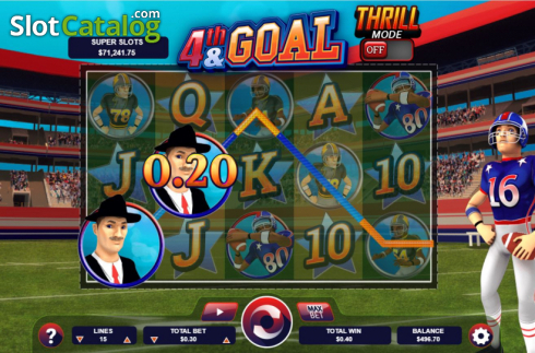 Win screen 3. 4th and Goal slot