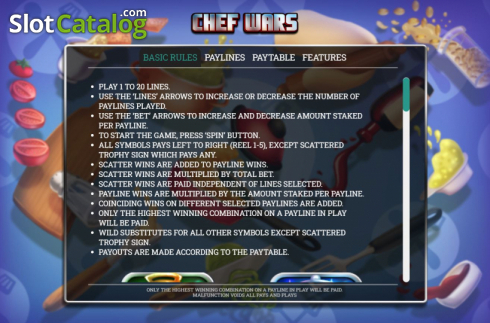 Schermo9. Chef Wars slot