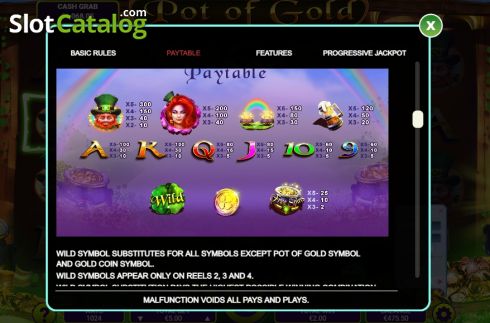 Bildschirm8. Pot of Gold slot