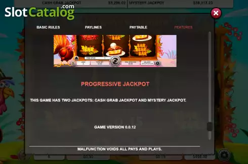 Progressive jackpot screen. Thankswinning slot