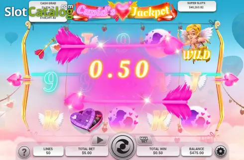 Win screen. Cupid’s Jackpot slot