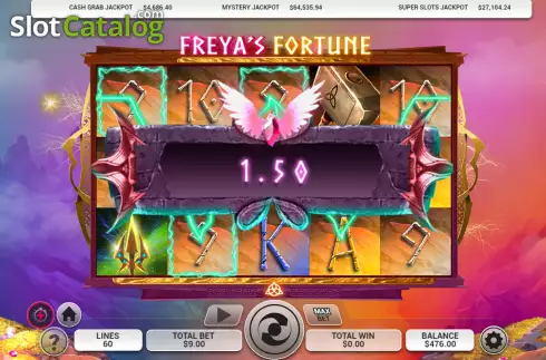 Win screen 2. Freya's Fortune slot