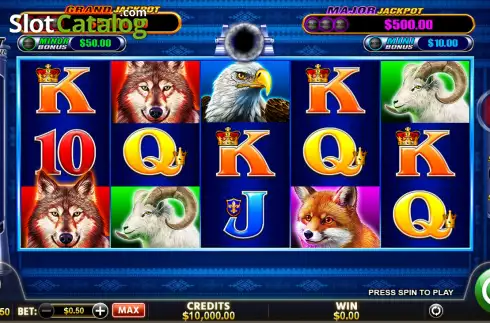 Reel screen. Cannonball Wolf slot