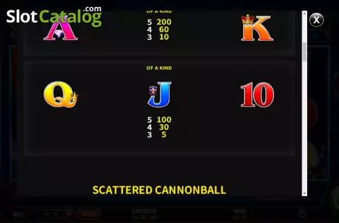 Paytable screen 2. Cannonball Wolf slot