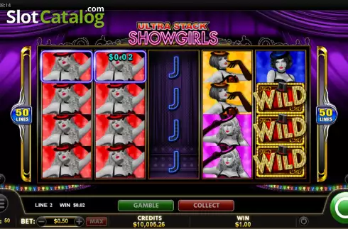 Win screen 2. Ultra Stack Showgirls slot
