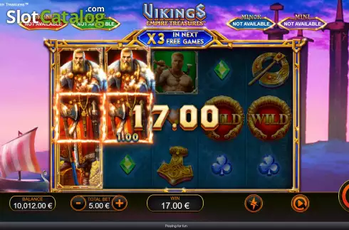 Win Screen. Vikings Empire Treasures slot