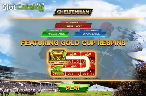Start Screen. Cheltenham: Sporting Legends slot