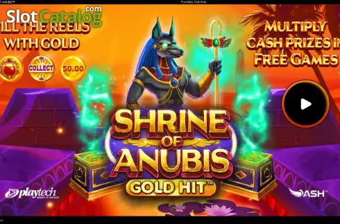 Start Screen. Gold Hit: Shrine Of Anubis slot