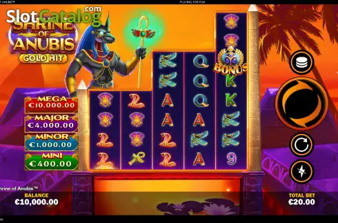 Bildschirm3. Gold Hit: Shrine Of Anubis slot