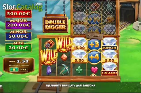 Game screen. Double Digger slot