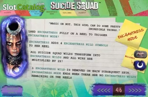 Pantalla7. Suicide Squad Tragamonedas 