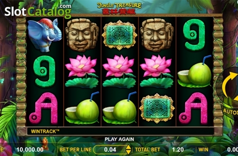 Reels screen. Jungle Treasure (Aspect Gaming) slot