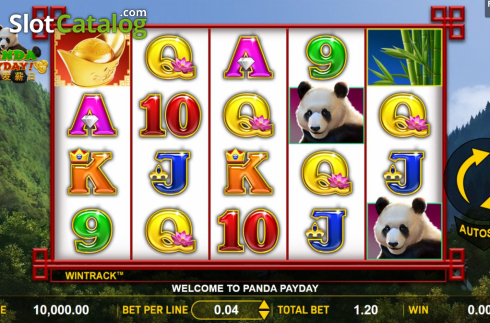 Bildschirm2. Panda Payday slot