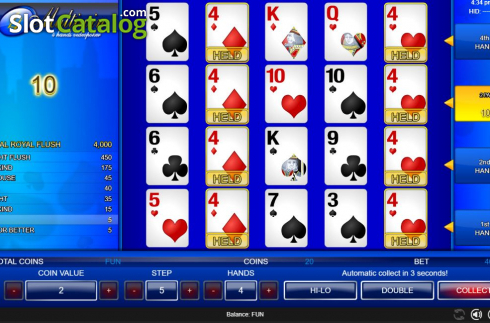 Game Screen 3. All American 4 Hands slot