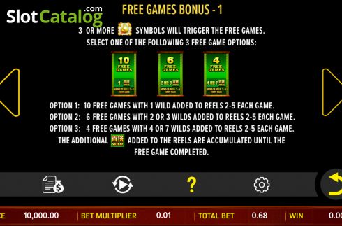 Free Game bonus screen. Golden Fortune Dragon Supreme slot