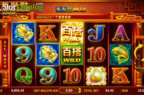 Win screen. Golden Fortune Dragon Supreme slot