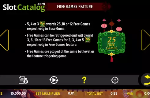 Free Games screen. Jin Yu Man Tang Supreme slot