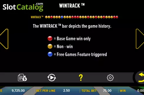 Wintrack screen. Cash Typhoon slot