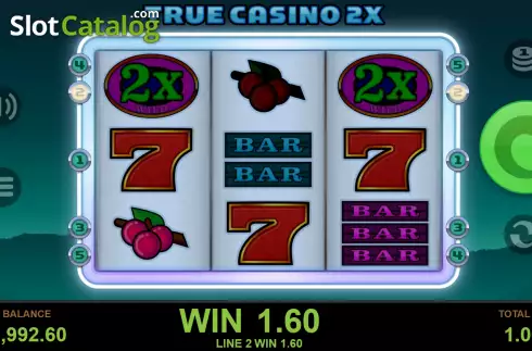 Win screen. True Casino 2x slot