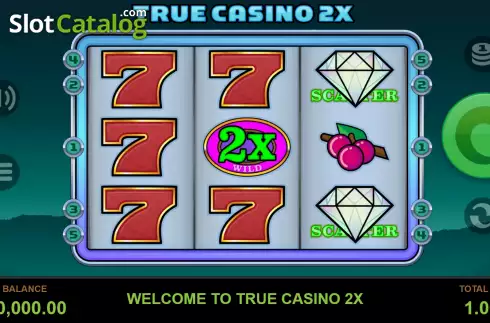 Game screen. True Casino 2x slot