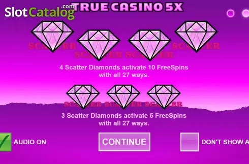 画面3. True Casino 5x カジノスロット