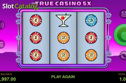 Game screen. True Casino 5x slot