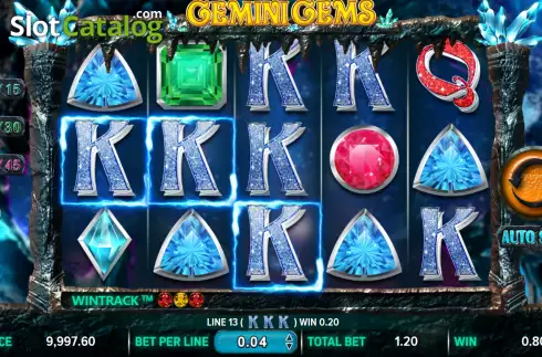 Win screen 2. Gemini Gems slot