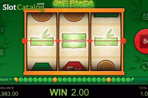 Win screen. One Panda slot