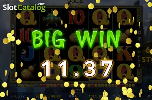 Win screen 3. Rocks to Riches slot
