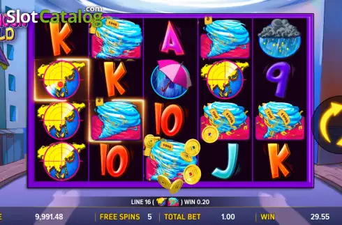 Free Spins screen 3. Typhoon Gold slot