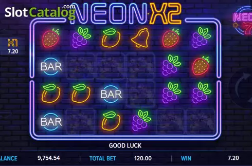 Win screen 2. Neon 7 slot