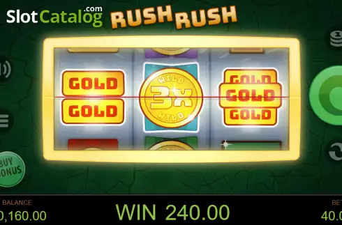 Win screen. Rush Rush slot