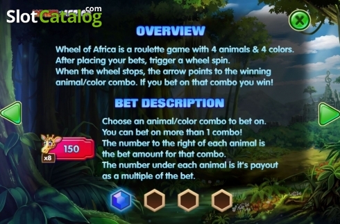 Ekran5. Wheel of Africa yuvası