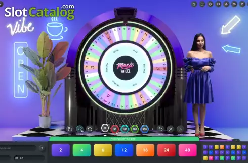 Game screen. Music Wheel slot